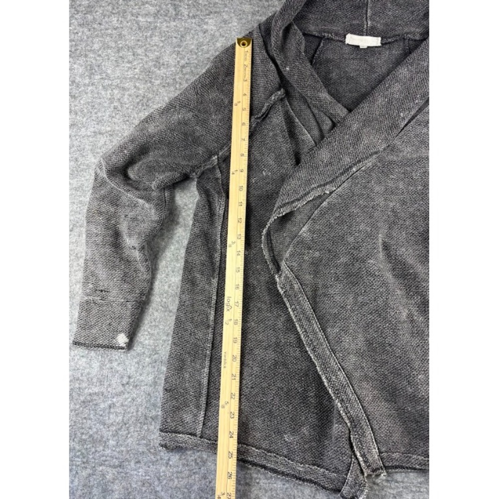 Distressed Knit Sweater M Gray Black White Oversized Grunge Chunky - Picture 7 of 9